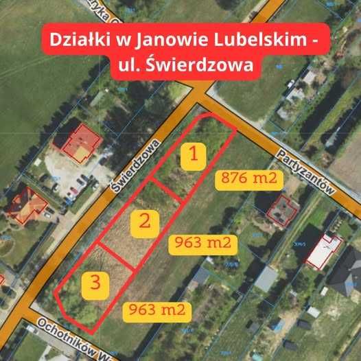Działki Janów Lubelski – ul. Świerdzowa, blisko zalewu i ścieżki rowerowej