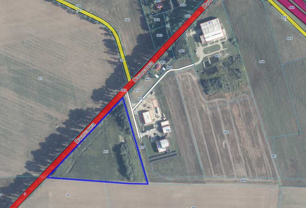 Działka na sprzedaż - tereny funkcji przemysłowych i usługowych