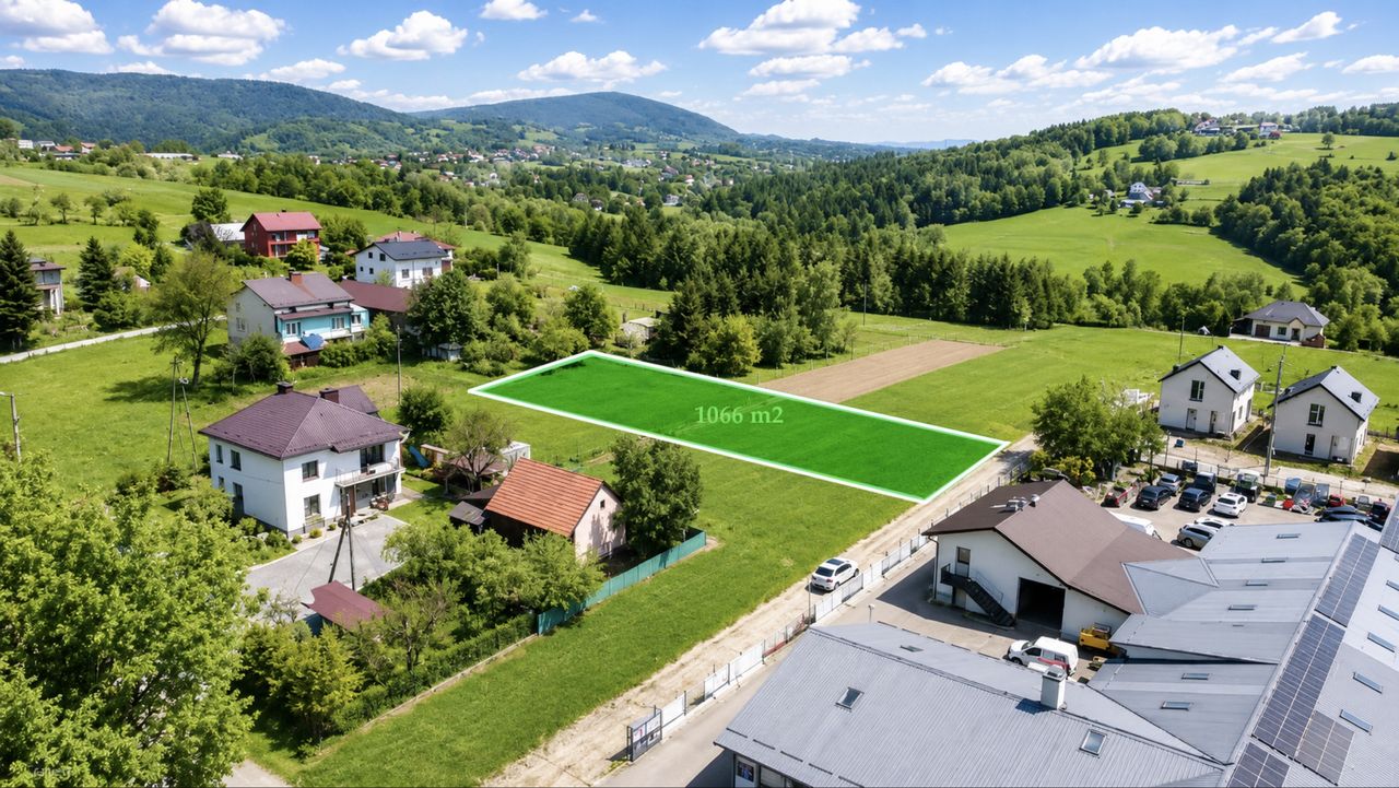 Na sprzedaż działka budowlana 1066 m² – Mszalnica, gm. Kamionka Wielka